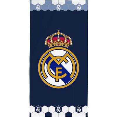 Björna futbalová osuška FC Real Madrid motív Crest Navy 70 x 140 cm
