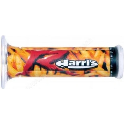 HARRIS gripy 01684-PF (120 mm/22 mm) bez otvoru barva žlutá/červená