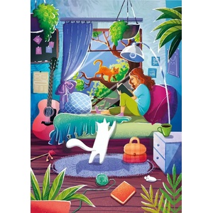 Magnolia - Puzzle Girl and Cats - 1 000 piese