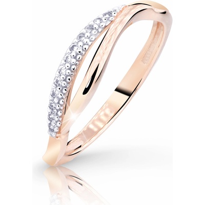 Cutie Jewellery gold Designově dámský prsten Z8054 ze zlata se zirkony Růžová