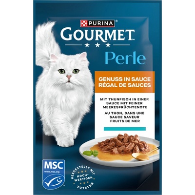 Gourmet Perle Genuss kapsičky 26 x 85 g tuňák v omáčce
