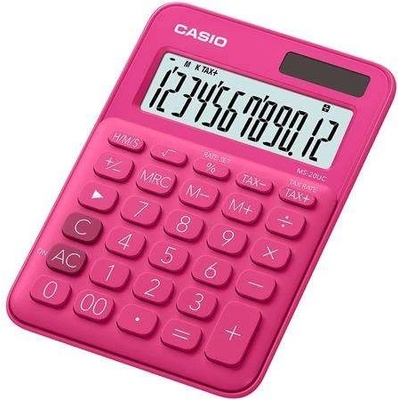 CASIO Kalkulačka CASIO, stolová, 12 číslic, , ”MS 20 UC”, purpurová