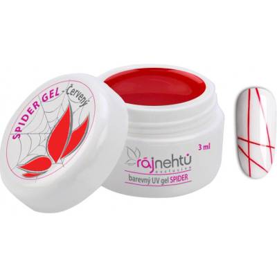 Ráj nehtů UV gel Spider Červený 3 ml