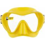 CRESSI Cressi Frameless Diving Mask F1 - Fog-free Glass Lens, Diving Goggles - Ergonomic Silicone Rim, Snorkel Mask - Dry Snorkel & Snorkel Set - Yellow - Mask - ZDN281010