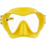 CRESSI Cressi Frameless Diving Mask F1 - Fog-free Glass Lens, Diving Goggles - Ergonomic Silicone Rim, Snorkel Mask - Dry Snorkel & Snorkel Set - Yellow - Mask - ZDN281010