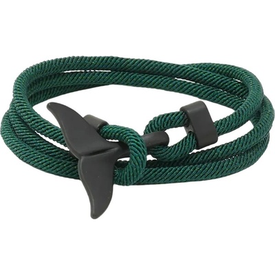 Amparo Miranda Náramek Velrybí ploutev Černá B0477 zelená