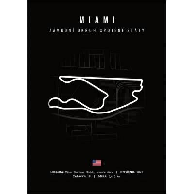 Jen tak z lásky Plakát Závodní okruhy Rozměr plakátu: 40 x 50 cm, Závodní okruh: Miami, Barevná varianta: Černá