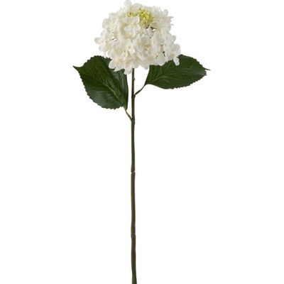 Biela dekoračné kvetina Hortenzie - 51cm - J-Line by Jolipa