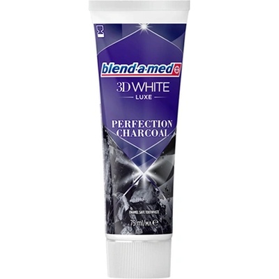 Blend-a-med 3D White Luxe Perfection Charcoal Toothpaste паста за цялостна защита на зъбите и венците с активен въглен унисекс 75 мл