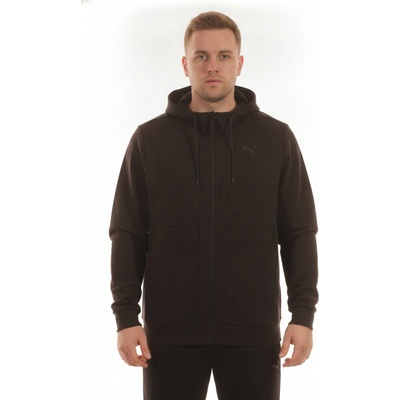 Puma mikina s kapucí na zip černá