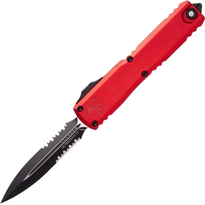 Microtech ULTRATECH GEN IV D/E BLACK PART SERRATE RED 11224-2RD