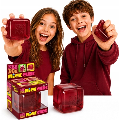 NeeDoh Nice Cube Antistresová Mačkací Hračka Ledová kostka paměťová vínová