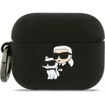 Karl Lagerfeld Силиконов калъф Karl Lagerfeld 3D Logo NFT Karl and Choupette за AirPods Pro 3 черен (KLAP3RUNKC)
