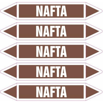 Grafiko | Nafta - dle ČSN 13 0072 - Materiál fólie s ochrannou laminací, Rozměr aršík 5ks šipka 152x26mm