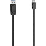 Hama Кабел HAMA USB-C мъжко-USB- A 3.2 Gen. 1 мъжко , 5Gbit/s, 1.5 м. , Чере (4047443443977)