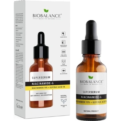 BIOBALANCE Супер серум за лице Niacinamide-G, 30 ml