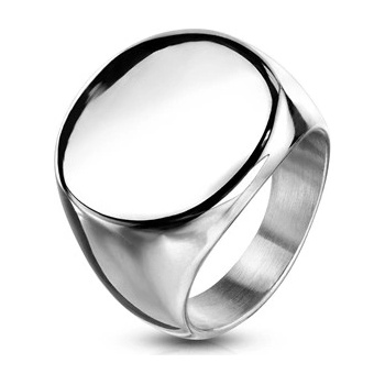 Šperky4U Kruhový pečetní ocelový prsten OPR1751ST