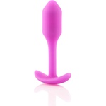 b-Vibe Snug Plug 1 - анален плъг с вътрешно тегло (55 g, розов)