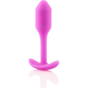 b-Vibe Snug Plug 1 - анален плъг с вътрешно тегло (55 g, розов)