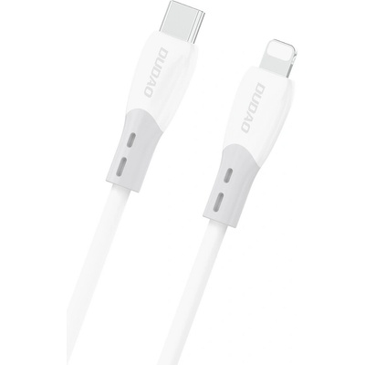 Dudao L25SX 30W USB-C - Lightning s měkkým silikonovým opletením 1m bílý