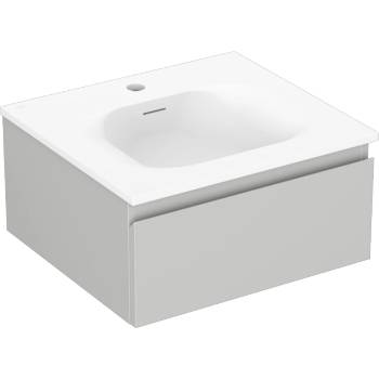 Mexen Orio шкаф за баня 50 см с мивка Vela, 1 чекмедже, сив мат/бял мат - 91A10-05023-1-BF62-W23M01 (91A10-05023-1-BF62-W23M01)