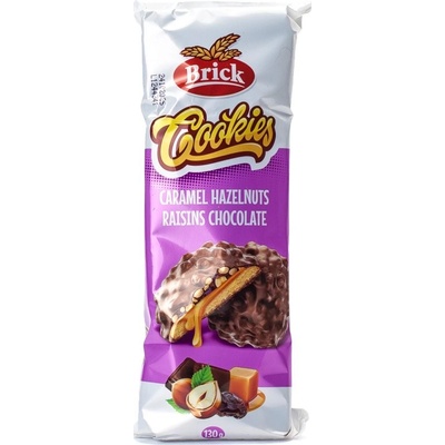 Brick Cookies v mléčné čokoládě s karamelem a oříšky
