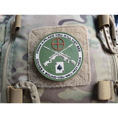 JACKETS TO GO Nášivka SNIPER DEATH SPADE plast velcro MULTICAM