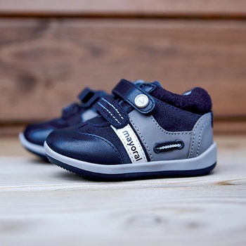 Mayoral Боти кожа casual в морско синьо за момче Майорал