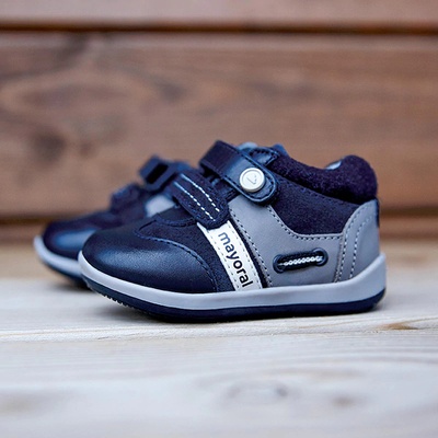 Mayoral Боти кожа casual в морско синьо за момче Майорал