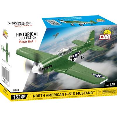 COBI 5860 World War II Americký stíhací letoun North American P-51D Mustang 1:48