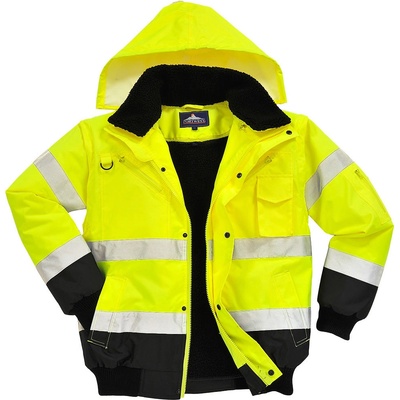 Portwest C465 Hi Vis Bomber Reflexná bunda žltá žltá čierna