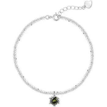 Silenti Jewelry Сребърна гривна "Кехлибар" - Зелен