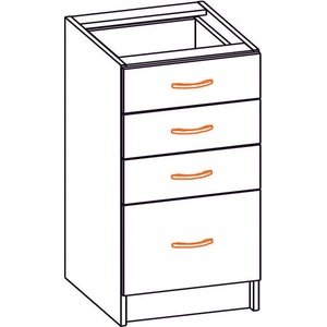 Bogdan Furniture Europe Долен шкаф Alina 40Н, с четири чекмеджета/елша