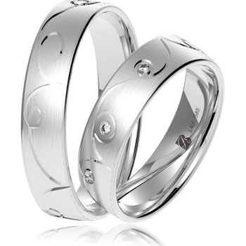 Blink Blink Ozdobné obrúčky z bieleho zlata s kameňmi 8219 BL