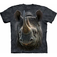 The Mountain pánske batikované tričko Čierny nosorožec čierne
