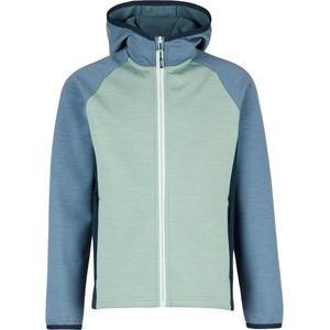 Stoic Детски вълнен пуловер Stoic Kid's MerinoFleece335 KuolpaSt. Zip Hoody Fleece jumper - Iceberg Green / Multi - размер 152 (EU) (704-4388-0515)