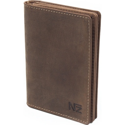 Nivasaža N24 hnědé kožené pouzdro na doklady střední velikosti – Hledejceny.cz