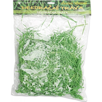Tráva dekorační dřevěná zelená 50 g – Zbozi.Blesk.cz