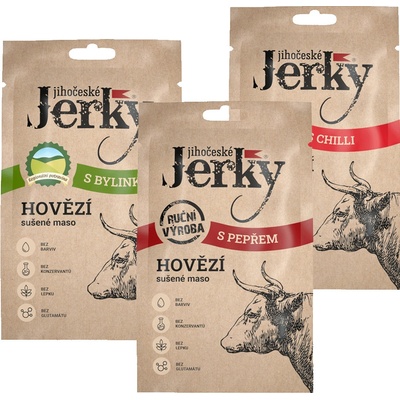 Jihočeské Jerky Hovězí s pepřem 20 g – Zboží Dáma