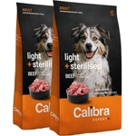 Calibra Expert+ Adult Light & Sterilised beef 2x12 kg