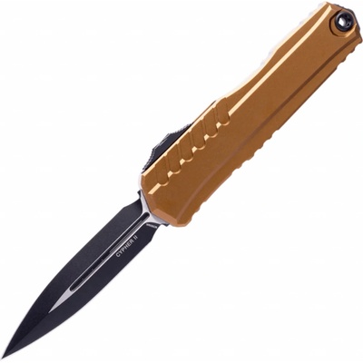 Microtech CYPHER II D/E BLACK STANDARD TAN 1242-1TA