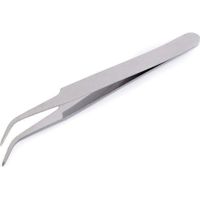 Kovová pinzeta délka 12,5 cm zahnutá - nikl