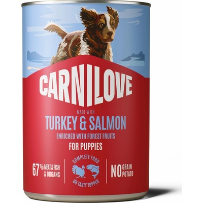 Carnilove Dog Paté Krůta a losos pro štěňata 400 g