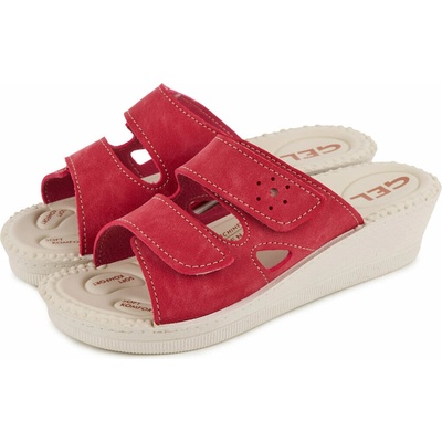 Vlnka dámské gelové nazouváky na klínku Milena červená – Hledejceny.cz