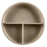Zopa Силиконова чиния с разделения и вендуза Zopa - Sand Beige (954575)