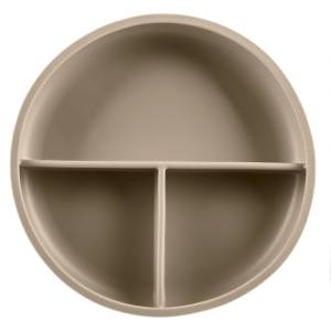 Zopa Силиконова чиния с разделения и вендуза Zopa - Sand Beige (954575)