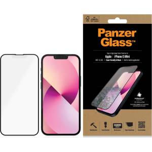 Panzer Стъклен протектор PanzerGlass за Apple iPhone 13 mini 5.4 AntiGlare, CaseFriendly, Antibacterial, Pro- Черен