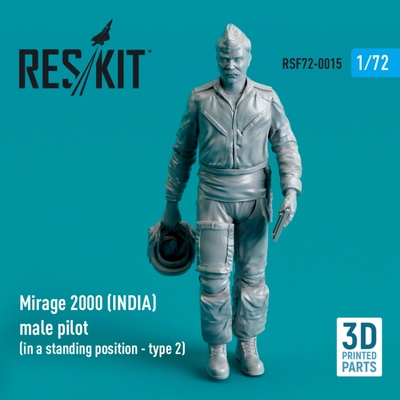 Mirage Reskit 2000 INDIA male pilot in a standing position type 2 3D Printed 1:72
