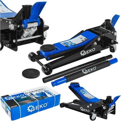 GEKO nízkoprofilový hydraulický zdvihák 3 t s pedálom, 75–505 mm G02188