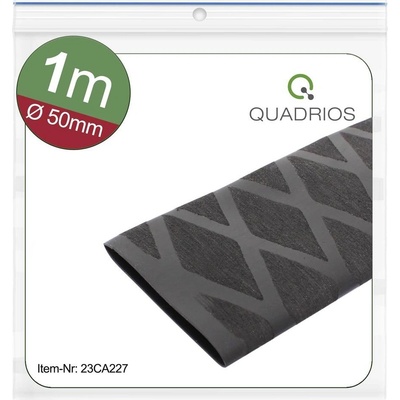 Quadrios 23CA227 zmršťovacia bužírka bez lepidla čierna 50 mm 25 mm Pomer zmrštenia:2:1 1 m